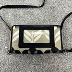 Petunia Pickle Bottom Tan, White and Black Floral Wallet Clutch with Strap Tan Photo 2