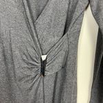 Calvin Klein  Dress Womens Medium Gray‎ Sheath Faux Wrap V-Neck Knit Long Sleeve Photo 2