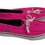 Keds Womens Starbird Neon Pink Boat Shoe Sneaker Canvas Size 8.5 EUC Photo 4
