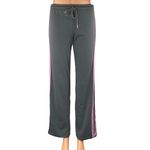 Edikted Gray Striped Elastic Waist Straight Wide Leg Trousers Sweatpants Size XS Photo 0