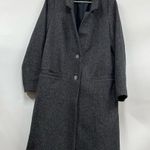 Old Navy Women's M overcoat wool blend novel herringbone trench career classic Photo 0