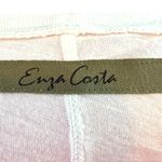 Enza Costa White Linen Blend Crew Neck Short Sleeve T Shirt Top Womens XS Photo 3