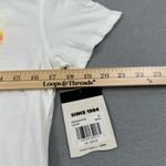 REEF NWT Shirt XS Womens White Graphic Sunset Surf Beach Print Short Sleeve Top Photo 4