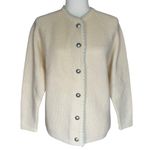Meister Knit Vintage Wool Knit Cardigan Sweater Cream Baby Blue Cottage No Size Size undefined Photo 0