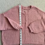 Billabong Shades Cotton Blend Crop Sweater in M (light pink, boxy/cropped fit) Photo 2