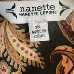 Nanette Lepore  long sleeve Blouse size xl gold brown tan Photo 2