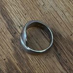 Silver tone wave Ring size 6 Photo 2