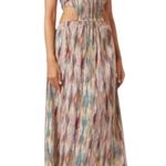 MISA Los Angeles MISA Myka Ikat Strapless Cutout Smocked Cotton Blend Dress Size S NWT Photo 0