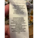 Free People  Scoop Neck Button Front Floral Puff Sleeve Boho Mesh Blouse Medium Photo 3