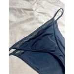 ASOS  Black Fishnet Trim Stretch Bikini Bottoms Swimwear Size 14 XL Photo 1