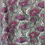 Ulla Popken Gray & Berry Floral Print 3/4 Ruffle Bell Sleeve Tunic Blouse 28/30 Photo 4