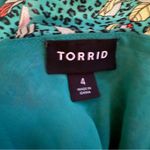 Torrid Chiffon Double Layer Tank Top Women’s Size 4X Green Floral Sleeveless Photo 4