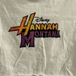 Disney Hannah Montana Cropped T Shirt White Graphic Print Short Sleeve Ladies S Photo 6