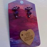 Cat polymer clay earrings purple Photo 3