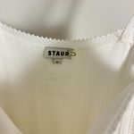 STAUD  Ellen Mixed Stitch Pleated Minidress in Ivory Size Medium Photo 4