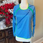 Nike  Dri Fit Performance Shirt Lightweight Long Sleeve Blue Medium Womens Photo 2