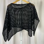 Jason Maxwell  Open-Weave Poncho Asymmetrical Crochet Boho Shawl Retro Vintage Photo 1