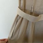 Vintage Chatcarel Beige Tan Belted Braided Back Midi Dress Size 6 Photo 7