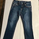 Miss Me  Blue boyfriend, thick stitch Capri Jeans size 26 Photo 0