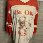 Disney  Beauty‎ and the Beast Be Our Guest Red White Graphic Tee XL Photo 0