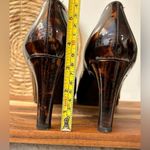 Stuart Weitzman Tortoise Shell Platswoon Patent Leather Platform Heels Size 9.5 Photo 7
