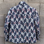 Levi's  Blue & White Paisley Quilted Snap Jacket M Photo 7