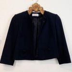 Calvin Klein Black Cropped Blazer Photo 0