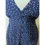 Showpo Mini Dress Navy Blue White Polka Dot‎ Button Front Fall Flirty Party Cute Size 4 Photo 2
