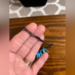 Kendra Scott Luxe Angelina Blue Turquoise Necklace gunmetal rare western boho Photo 6