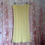 Handmade  Yellow Chunky Knit Oversized Crochet Scarf Photo 5