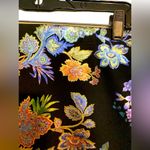 ECI  New York Women’s Silk Like Multi Colored Asian Floral Skirt  Size M Photo 1