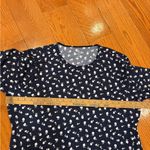 Lands' End Lands’ End Long Sleeve Rash Guard Swim Tee – Blue & White Floral – Size XL (18) Photo 3