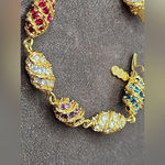 Jackie Kennedy Camrose Kross Swarovski Crystal Egg Gold Tone Bracelet Photo 1