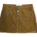 Indigo Rein Half Button Front Corduroy Mini Skirt Size 7 Photo 1