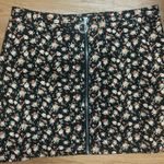 Forever 21  Plus OX Black Floral O Ring Zip Front Mini Skirt Photo 0