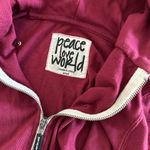 Peace Love World $82 NWOT  Star studded embroidered Hoodie! Small Photo 9