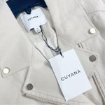 Cuyana Women's Linen Moto in‎ Cream Jacket Size Large Tan Photo 2