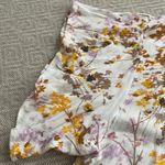 Abound LAST CALL  Floral Tie Front Crop Top Ivory XXL Photo 3