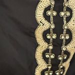 Tracy Reese  Women’s Black 100% Silk Embellished Beaded Rhinestone Mini Skirt Photo 2