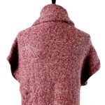 Christina B Sweater Turtleneck Tunic Marled Knit Burgundy Women’s Size Large Red Photo 7