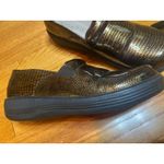Ingaro Bronze Metallic Lizard Print Slip On Comfort Clogs Shoes 9W Brown Size 9 Photo 1