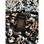 Lush Clothing Womens Wide Leg Pull‎ On Casual Pants Size Medium Black White Floral High Rise Photo 3