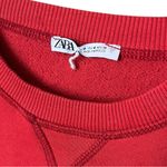 ZARA  NY 82 Varsity Patch Embroidered Distressed Trim Short Sleeve Sweatshirt Tee Photo 6