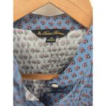 Brooks Brothers ‎ Cotton Poplin Pintuck Ikat Short Sleeve Blouse Size 14 Photo 2