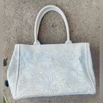 Oscar de la Renta  Neiman Marcus Target Ivory Beige Floral Canvas Tote Bag Purse Photo 1