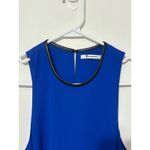 Alexander Wang  Mini Dress Leather Trim‎ Sleeveless Blue Size 0 Photo 1