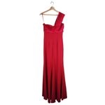 Mac Duggal One Shoulder Trumpet Formal Evening Maxi Dress Gown Red Photo 4