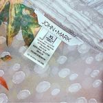 John Mark Colorful Floral Embroidered lace sheer Pullover A Photo 3