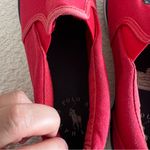 Ralph Lauren Polo  Women’s Harbour II Bear‎ Red Canvas Shoes Women's Size 5 Photo 8