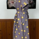 Stylish Boden Gray and Yellow Polka Dot Dress! Size 16 Photo 3